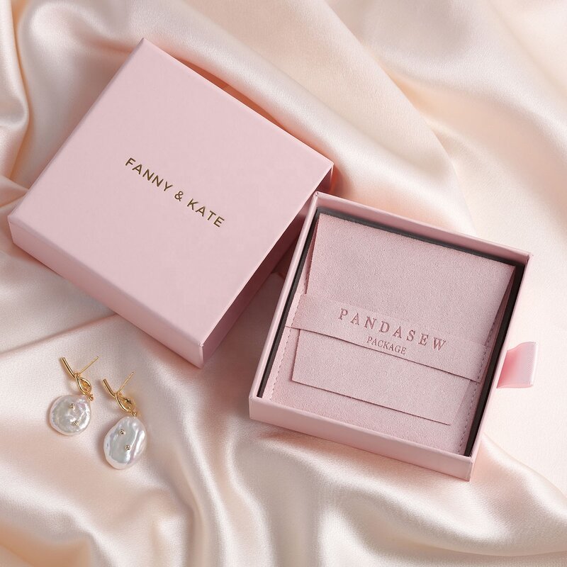 Jewelry Box Manufacturer - Custom Logo Luxury Paper Box Bracelet Necklace Microfiber