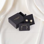 Jewelry Box Manufacturer - Custom Logo Black Cardboard Box with Jewelry Display Card