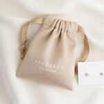 Satin Pouch Manufacturer - Custom Logo Khaki Dense Silk Satin Drawstring Jewelry Pouch