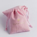 Velvet Pouch Manufacturer - Custom Logo Pink Velvet Suede Gift Jewelry Pouch