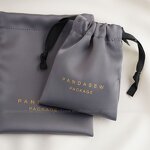 Satin Pouch Manufacturer - Custom Logo Luxury Dense Silk Satin Jewelry Drawstring Pouch