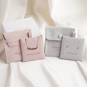 Jewelry Pouch Manufacturer - Custom Logo Suede Microfiber Drawstring with Insert Pad