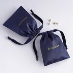 Satin Pouch Manufacturer - Custom Logo Satin Drawstring Closure Jewelry Gift Pouch