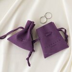Jewelry Pouch Manufacturer - Custom Logo Microfiber Small Drawstring Jewelry Pouch
