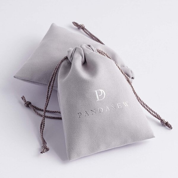 Velvet Pouch Manufacturer - Custom Logo Hot Stamping Gray Velvet Jewelry Pouch