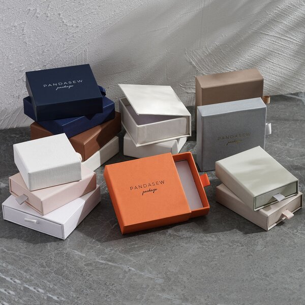 Jewelry Box Manufacturer - Custom Logo Size Color Cardboard Slide Drawer Jewelry Box