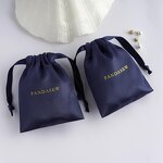Satin Pouch Manufacturer - Custom Logo Satin Drawstring Closure Jewelry Gift Pouch