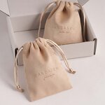 Jewelry Pouch Manufacturer - Custom Logo Luxury Suede Small Necklace Bracelet Pouch