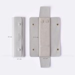 Jewelry Case Manufacturer - Custom Logo Gray Suede Microfiber Necklace Pendant Case