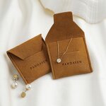 Jewelry Pouch Manufacturer - Custom Logo 1.4mm Microfiber Bijoux Small Gift Pouch