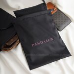 Satin Pouch Manufacturer - Custom Logo Luxury Black Dense Silk Satin Boutique Pouch