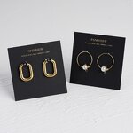 Display Card Manufacturer - 8x8/6x6cm Black Custom Logo Earring Necklace Card