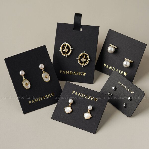 Display Card Manufacturer - Custom Logo 600gsm Paper Necklace Earrings Ring Card