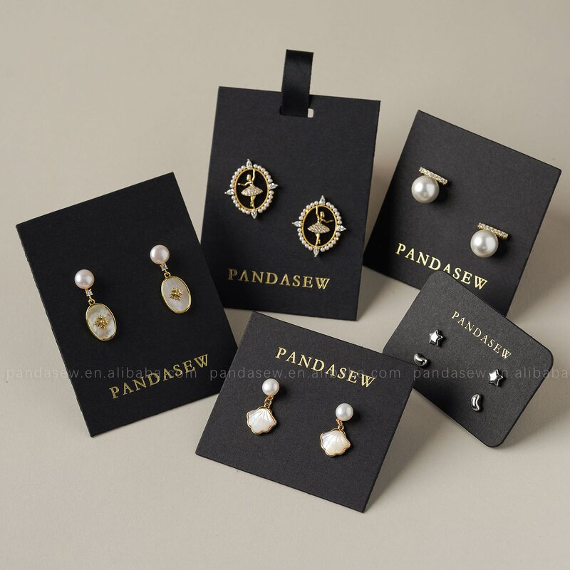 Display Card Manufacturer - Custom Logo 600gsm Paper Necklace Earrings Ring Card