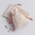 Velvet Pouch Manufacturer - Custom Logo Gold Hot Stamping Velvet Jewelry Pouch