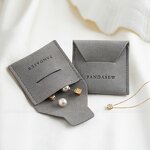 Jewelry Pouch Manufacturer - Custom Logo 1.4mm Thick Microfiber Rings Necklace Pouch