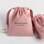 Cotton Bag Manufacturer - Custom Logo Printed Twill Cotton Small Jewelry Pouch