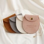 Jewelry Pouch Manufacturer - Custom Logo 1.4mm Microfiber Ring Necklace Earrings Pouch