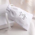 Cotton Bag Manufacturer - Custom Logo 13x8cm 100% Organic Muslin Cotton Pouch