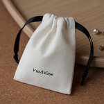 Cotton Bag Manufacturer - Custom Logo 10x8cm Beige Cotton Canvas Drawstring Pouch