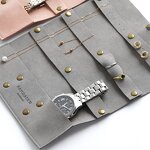 Jewelry Organizer - Custom Logo 1.4mm Microfiber Premium Travel Carrying Roll Bag