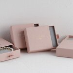 Jewelry Box Manufacturer - Custom Logo Rose Gold 1200g Paper Drawer Jewelry Box