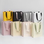 Paper Bag Manufacturer - Custom Logo Ribbon Handle Tote Luxury Gift Paper Shopping