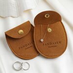 Jewelry Pouch Manufacturer - Custom Logo 1.4mm Microfiber Mini Snap Button Jewelry Pouch