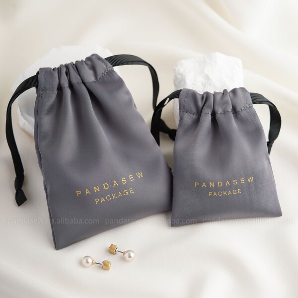 Satin Pouch Manufacturer - Custom Logo Luxury Dense Silk Satin Jewelry Drawstring Pouch