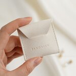 Jewelry Pouch Manufacturer - Custom Logo 1.4mm Microfiber Envelope Flap Jewelry Pouch