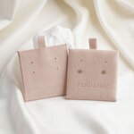 Jewelry Pouch Manufacturer - Custom Logo Polyester Suede Earring Holder Fabric Tags