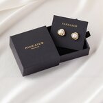 Jewelry Box Manufacturer - Custom Logo Black Cardboard Box with Jewelry Display Card