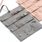 Jewelry Organizer - Custom Logo 1.4mm Microfiber Premium Travel Carrying Roll Bag