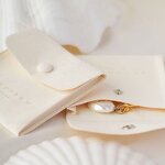 Jewelry Pouch Manufacturer - Custom Logo Microfiber Envelope Flap Snap Button Pouch