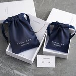 Satin Pouch Manufacturer - Custom Logo Navy Blue Dense Silk Satin Makeup Jewelry Pouch