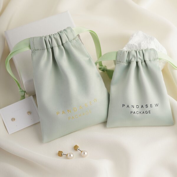 Satin Pouch Manufacturer - Luxury Dense Silk Satin Drawstring Cosmetic Hair Wig Pouch