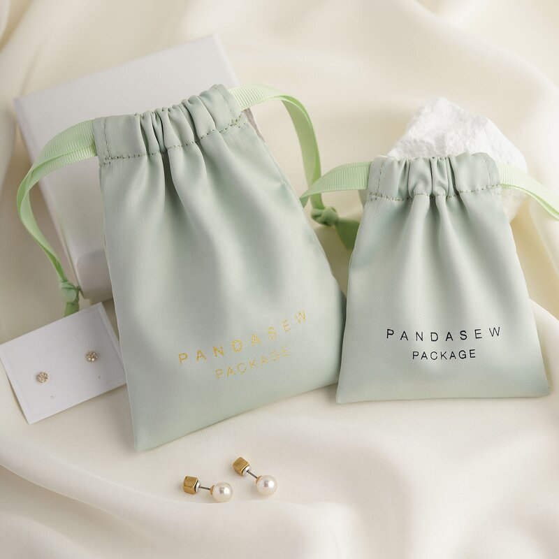 Satin Pouch Manufacturer - Luxury Dense Silk Satin Drawstring Cosmetic Hair Wig Pouch