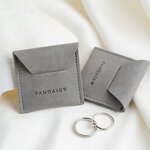 Jewelry Pouch Manufacturer - Custom Logo 1.4mm Thick Microfiber Rings Necklace Pouch