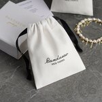 Cotton Bag Manufacturer - Custom Logo 3X4 Inch White Wholesale Cotton Canvas Pouch