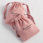 Cotton Bag Manufacturer - Custom Logo Printed Twill Cotton Small Jewelry Pouch
