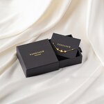 Jewelry Box Manufacturer - Custom Logo Black Cardboard Box with Jewelry Display Card