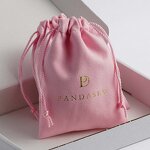Velvet Pouch Manufacturer - Custom Logo Pink Velvet Suede Gift Jewelry Pouch
