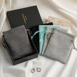 Jewelry Pouch Manufacturer - Custom Logo Suede Drawstring Chic Gift Earrings Pouch