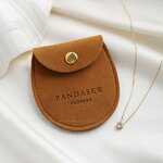 Jewelry Pouch Manufacturer - Custom Logo 1.4mm Microfiber Mini Snap Button Jewelry Pouch