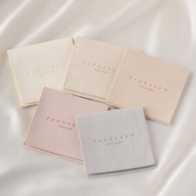 Jewelry Pouch Manufacturer - Custom Logo Luxury Microfiber Envelop Ring Necklace Pouch