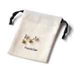 Cotton Bag Manufacturer - Custom Logo 10x8cm Beige Cotton Canvas Drawstring Pouch