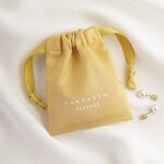 Satin Pouch Manufacturer - Custom Logo Ginger Yellow Dense Silk Satin Jewelry Cosmetic