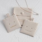 Jewelry Pouch Manufacturer - Custom Logo 8x8cm Ivory Microfiber Snap Button Insert Pad