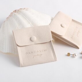 Jewelry Pouch Manufacturer - Custom Logo Microfiber Suede Pouch Rings Earrings