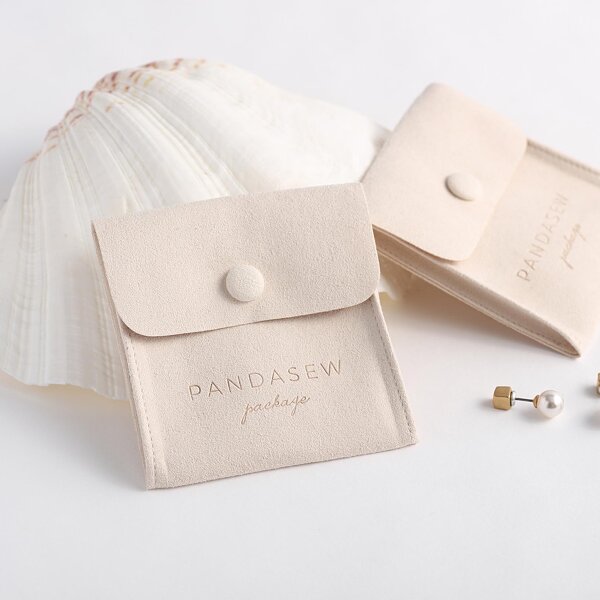 Jewelry Pouch Manufacturer - Custom Logo Microfiber Suede Pouch Rings Earrings